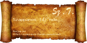 Szappanos Tünde névjegykártya
