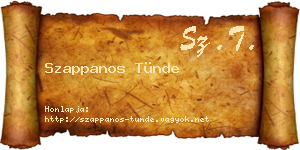 Szappanos Tünde névjegykártya